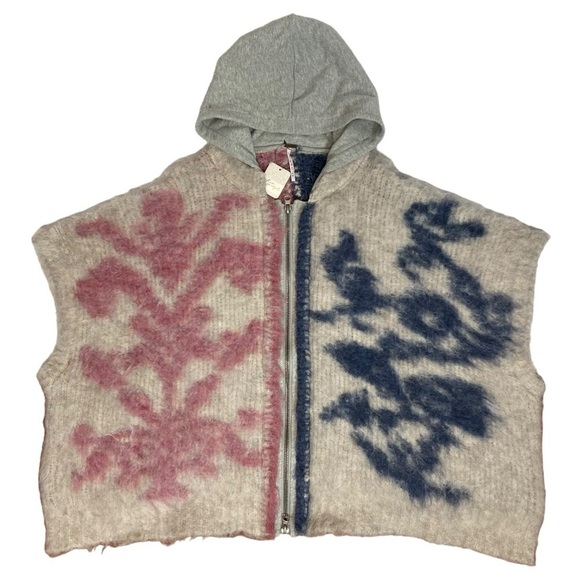 Free People Rare Thing Alpaca Slouchy Poncho - Picture 2 of 12